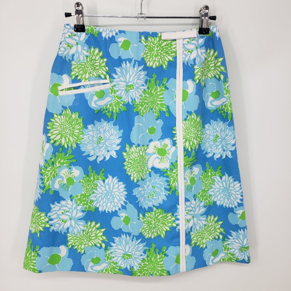 Lilly Pulitzer Vintage 70s Floral Print Skirt The Sportswear Division